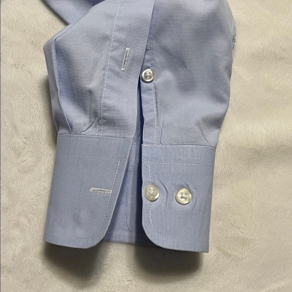 David Donahue Men's Slim Light Blue Shirt - Picture 12 of 12